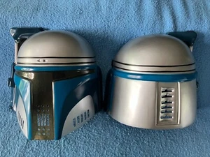 JANGO FETT Mask Star Wars Rubies Costume 2-Piece Helmet 2002 Excellent - Picture 1 of 3