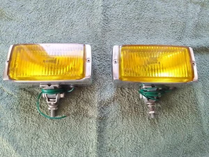 Bosch chrome yellow fog lights lamps VW Porsche Mercedes - Picture 1 of 9