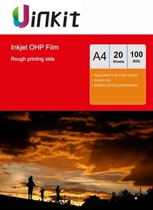 A4 Overhead Projector OHP Film Acetate Clear For Inkjet With Stripe - 20 Sheets - Picture 1 of 8