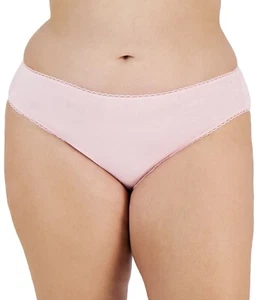 Charter Club Women's Plus Size Pretty Cotton Bikini Underwear Orchid Pink - Picture 1 of 3