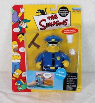 Playmates Los Simpson Jefe Wiggum Intelli-Tronic Activación Voz 99116 Nuevo Foto 1 de 4