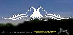 Beautiful Horse Flourish Vinyl Trailer Truck Tailgate Car Window Decal 24" wide - Picture 1 of 2