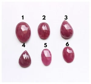 Rose Cut Gemstone Natural Ruby Rose Cut Faceted Cabochon Rose Cut Loose Gemstone - Bild 1 von 8