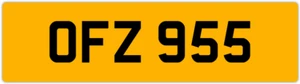 OFZ 955 O 3x3 DATELESS PRIVATE NUMBER PLATE OLLY OWEN OSCAR OLY OL OLIVIA ORLA - Picture 1 of 1