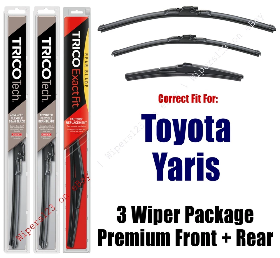 Pacote com 3 limpadores de feixe premium compatíveis com 2016+ Toyota Yaris - 19220/170/12A - Imagem 1 de 1