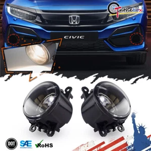 Fit For Acura Honda Ford Nissan Suzuki Pair of Side Fog Light Lamp + H11 Bulb - Picture 1 of 11