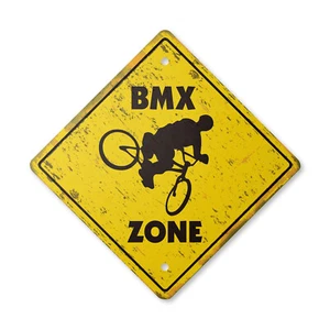 BMX Vintage Crossing Schild Xing Kunststoff Rustikal Fahrrad Rahmen Bars Rennhelm Radfahren - Bild 1 von 4