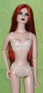 Ready2Wear Sheer Ivory Lace Bra & Bikini Outfit fit American Model 22" 60cm JID - Picture 1 of 1