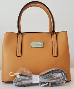 Bebe Aubrey Mini Croco Satchel Bag Mustard Brand Elegant Authentic Ckasic Gift - Picture 1 of 11