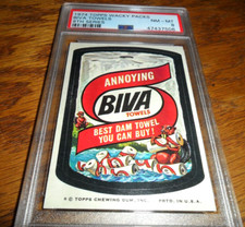 1974 Topps Wacky Packages 8th Series BIVA TOWELS PSA 8 NR MINT TO MINT