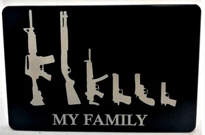 MY FAMILY, Aluminum Trailer Hitch Cover, 3x5 - Picture 1 of 2