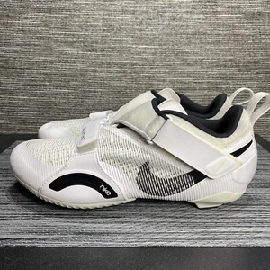 Nike SuperRep Indoor Cycling Shoes White Black CJ0775-100 Women's Size 9 - Picture 1 of 16