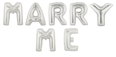 16" 40" Silver Gold Letter Mylar Balloons MARRY ME Wedding Bridal Propose Party - Image 1 of 3