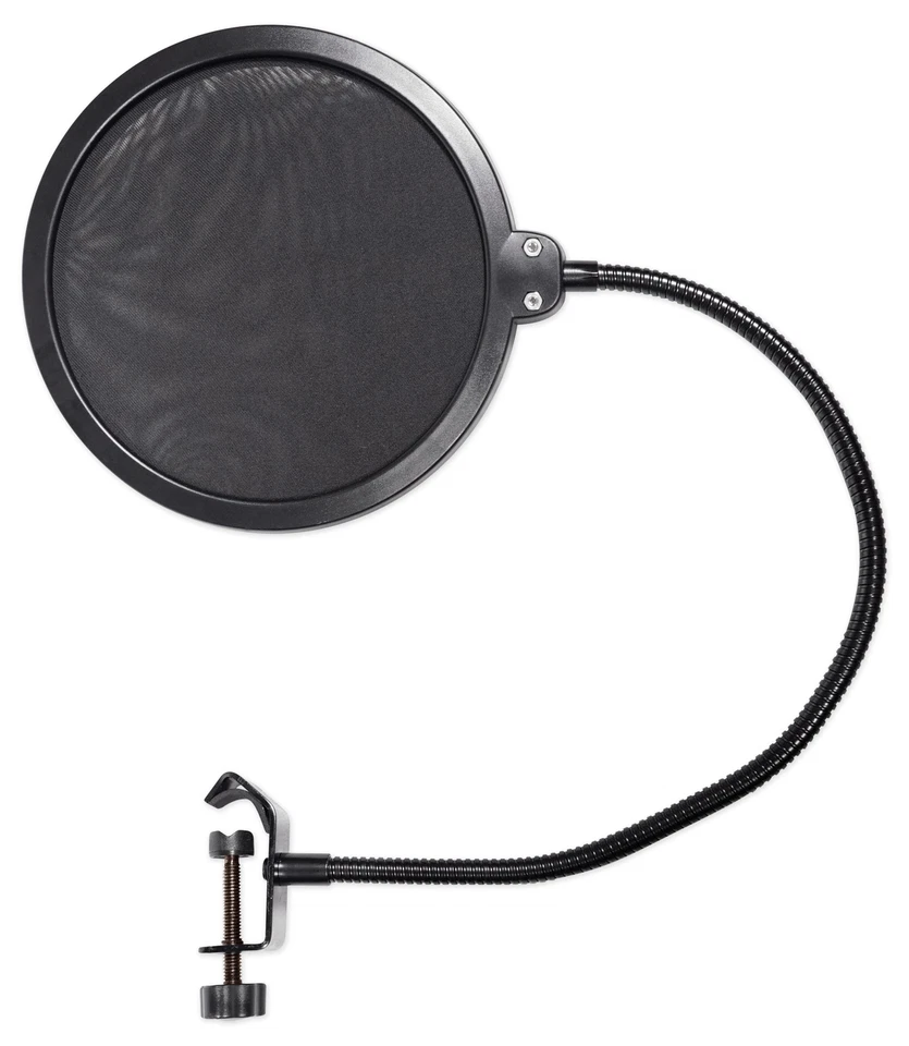 Rockville RockPop Double Screen Recording Mic Pop Filter w/Metal Gooseneck Clamp