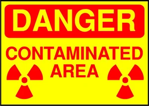 Aluminium horizontal Blechschild mehrere Größen Altlasten Gefahr OSHA ANSI - Bild 1 von 3