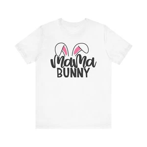 MAMA BUNNY EASTER Unisex Jersey Short Sleeve Tee - Picture 1 of 53