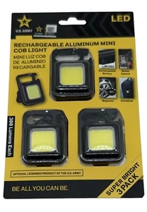 NEU 3er Pack LED wiederaufladbare Aluminium Mini COB Licht - Bild 1 von 2