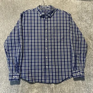 IZOD Plaid Button Down Mens Dress XL Shirt Soft Washed Essentials Regular Fit - Picture 1 of 11