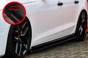 Seitenschweller Sideskirts aus ABS für Audi A4 B9 Facelift Avant Schwarz Glanz - Bild 1 von 3
