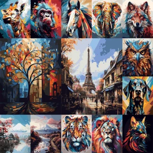 Scenery DIY Oil Painting Paint By Numbers Kit Digital Artwork Home Wall Decor - Picture 1 of 35
