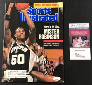 David Robinson Signed 1990 Sports Illustrated JSA w/COA NBA San A. Spurs HOFx2! - Picture 1 of 5