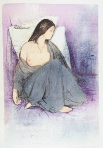 Romano STEFANELLI Sleeping Model - Original Print, Italian Figure Study, Nude - Picture 1 of 3