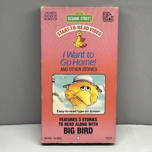 Sesame Street I Want To Go Home VHS 1992 Tape Start to Read Video VTG Big Bird - Imagen 1 de 12