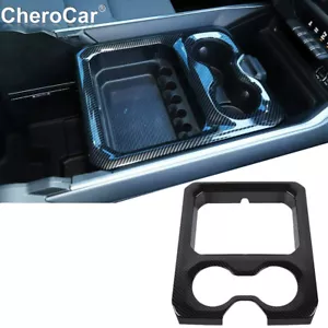 Apoyabrazos delantero de fibra de carbono portavasos accesorios para Dodge Ram 1500 2018+ - Imagen 1 de 10