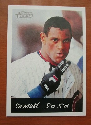 2002 BOWMAN HERITAGE  BLACK BOX   SAMMY SOSA   # 247   CHICAGO CUBS - Image 1 of 4