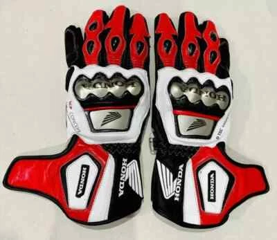 Luvas de couro de corrida para motocicleta Honda MotoGP guantes para motocicleta - Imagem 1 de 2