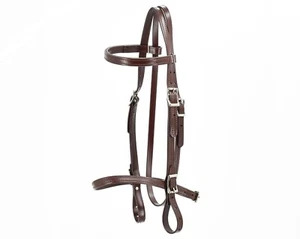 HORSE SIZE- READY MADE - Brown ENGLISH BRIDLE and REINS Made from BETA BIOTHANE - Picture 1 of 2