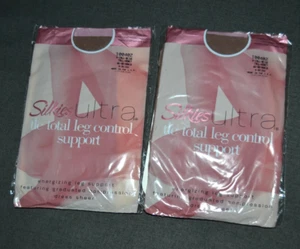 2 Silkies Ultra TLC Leg Support Pantyhose X-Tall BEIGE Total Leg Control Support - Picture 1 of 5