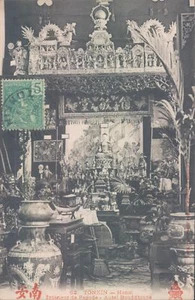 INDOCHINA Tonkin Hanoi Buddhistische Pagode 1908 PC - Bild 1 von 2