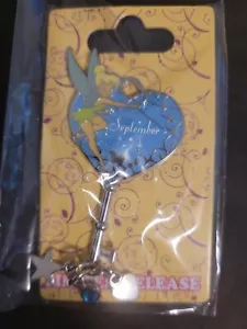 NEW Disney pin September Birthstone Birthday Tinker Bell Heart Jewels Key - Picture 1 of 1