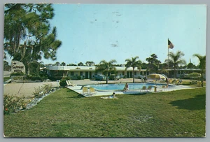 Saphir Motel Tamiami Trail Sarasota Florida FL Chrom Postkarte - Bild 1 von 2