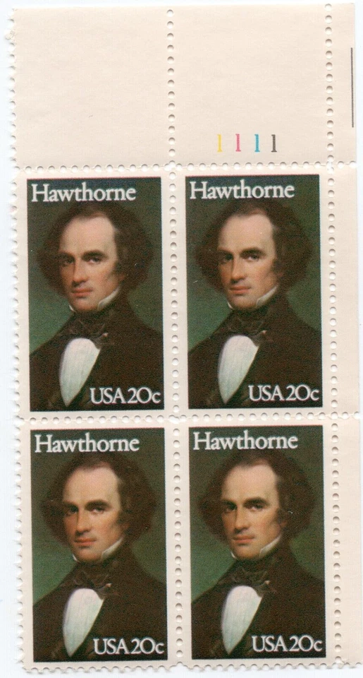 Scott #2047 Nathaniel Hawthorne Plate Block of 4 Stamps - MNH UR - Image 1 of 1