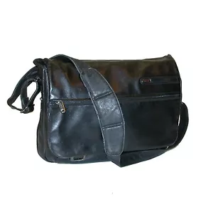 TUMI Alpha 16" Napa Leather Expandable Computer Messenger Bag – 96174~ $465 - Picture 1 of 11