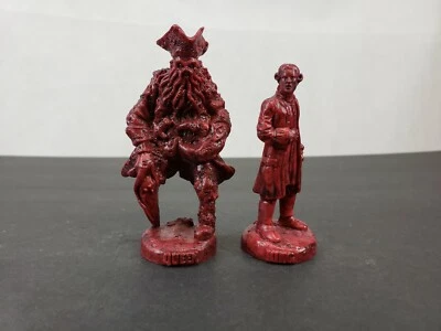 Piratas del Caribe Rojo REINA Y REY Piezas de Ajedrez de Repuesto Fin del Mundo Foto 1 de 3