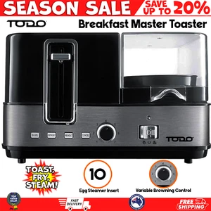 TODO Master Toaster Breakfast Maker All In One Fryer Steam Grill Egg Cooker - Picture 1 of 12