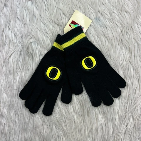 NWT The Game Women's Oregon University Ducks Knit Gloves Embroidered Logo Cover