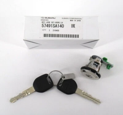 Cilindro de bloqueo de puerta izquierda conductor original OEM Subaru 57491SA140 2004-2008 Forester Foto 1 de 4