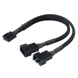 Black Sleeved 4 Pin Pwm Fan Cable Pwm Extension Cables CPU PWM Fan - Photo 1/16