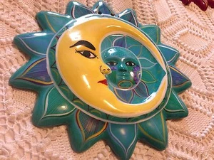 AZTEKEN SONNENGESICHT VOLKSKUNST 10" PLAKETTE - Bild 1 von 4