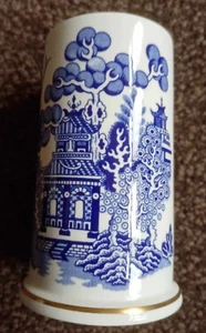 Coalport "Willow" tall vase with gold trim - Picture 1 of 4