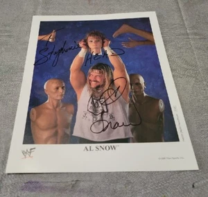 AL SNOW & HEAD AUTOGRAPHED 8X10 COLOR PHOTO Wrestling WWE ECW 1998 Titan Sports - Picture 1 of 2