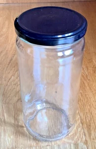 QTY 5 FIVE GLASS JARS JAM HONEY PICKLE STORAGE CRAFT 600ml WITH LID - Picture 1 of 3