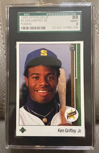 🔥1989 Cubierta superior Ken Griffey Jr RC HOF novato #1 SGC 88 8 PSA centrado 🔥📈 - Imagen 1 de 2