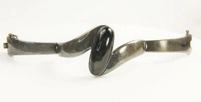 ESTATE ВИНТАЖНЫЙ ювелирных изделий из чистого серебра SIGI PINEDA MCM модернистский браслет 61,7 g - Изображение 1 из 4