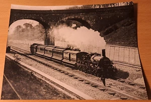 GWR Broad Gauge Iron Duke Class 4-2-2 Up Express 8" x 6" LPC Photo - Picture 1 of 2