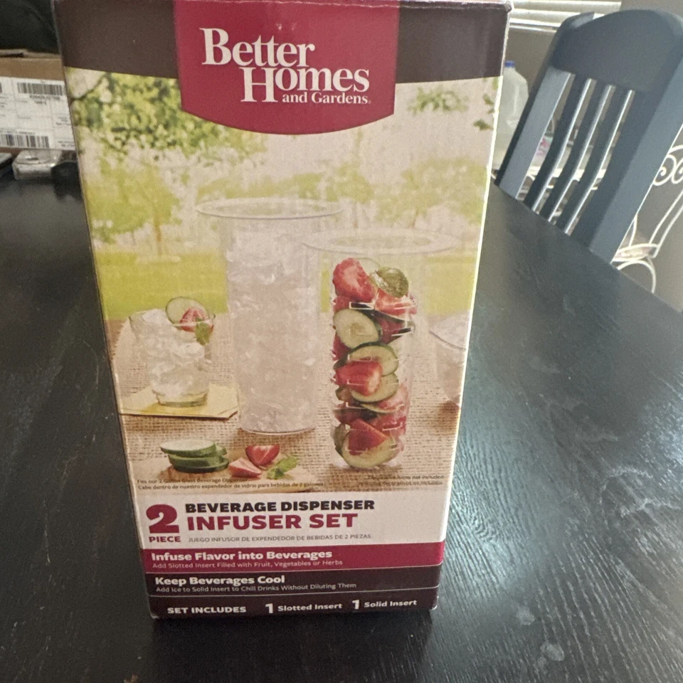 Better Homes and Gardens 2 Piece Beverage Dispenser Infuser Set  BH26-056-699-25 - Image 1 of 2
